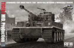 Rye Field Model Tiger I Mid Production 2 in 1 w/Cutaway Parts & Full Interior 1: 35 (5100)