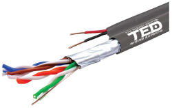 TED Cablu FTP Cat. 5e cupru TED002389, 4 x 2 x 0.5 mm 24 AWG, izolat, 305 m (TED002389)