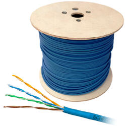 Schrack Cablu UTP CAT6 cupru Schrack HSKU423BB5, 4x2xAWG24/1, 300MHz, LS0H, B2ca, 500 m (HSKU423BB5)