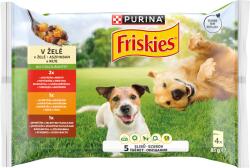 Friskies teljes értékű kutyaeledel felnőtt kutyák számára aszpikban 4 x 85 g (340 g) - auchan