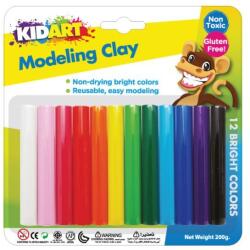Kid Art Kid Art: Színes modellező gyurma, 12 db-os (T200) - jateknet