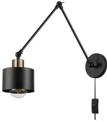 LEDmaster Elza 1xE27 foglalatú állítható fekete/réz színű fali lámpa kapcsolóval MasterLED (LEDM 0122)