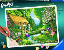 Ravensburger Set pictură după numere Ravensburger CreArt - Casă pe râu (20154)