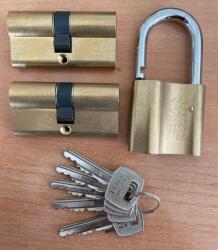 Elzett Lakat Tutius 45mm +5 Kulcs 2db Zárbetét 1db Lakat