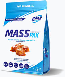 6PAK Gainer 6PAK Mass Pak 1000g caramel sărat PAK/235