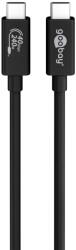 Goobay Sync & Charge USB-C Apa - USB-C Apa 4.0 Adat és Töltő Kábel - 0.7 m, Fekete (61716)
