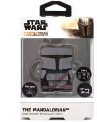 Thumbs up! Star Wars The Mandalorian PowerSquad USB-A Apa - USB-C/Micro USB/Lightning Apa Töltőkábel - 0.8 m, Többszínű (1002602)