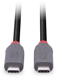 Lindy Anthra Line USB-C Apa - USB-C Apa 4.0 Gen 3x2 Adat és Töltőkábel - 0.8 m, Fekete