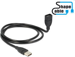 Delock USB 2.0 A Apa - A Anya ShapeCable Kábel - 1 m