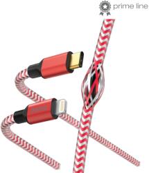 Hama FIC USB-C Apa - Lightning Apa 2.0 Adat és Töltő Kábel - 1.5 m, Piros (201562)