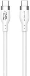 Hyper HyperJuice 240W USB-C Apa - USB-C Apa 2.0 Adat és Töltőkábel - 2 m, Fehér