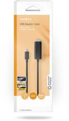 Nedis CCGB64655BK20 USB-C 3.2 Gen 1 Apa - HDMI Apa Adapter Kábel - 2 m, Fekete