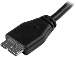 StarTech USB3AUB2 mS USB 3.0 - Micro B Slim Adatkábel - 2 m, Fekete