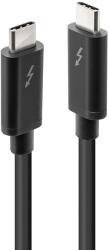 Lindy Thunderbolt 3 USB-C Apa - USB-C Apa Adat- és Töltőkábel - 2 m, Fekete
