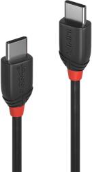 Lindy USB-C Apa - USB-C Apa Adat- és Töltőkábel - 1 m, Fekete