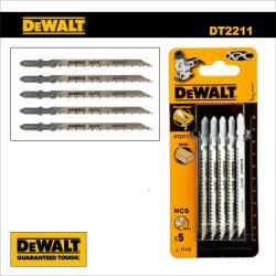 DeWalt Fűrészlap dekopírfűrészhez, fára 100 mm 3.1T - 5db - DeWalt (DT2211-QZ)
