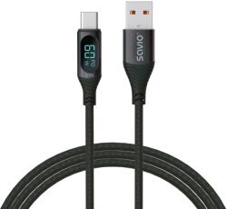 SAVIO CL-172 USB-A Apa - USB-C Apa 2.0 Adat és TöltőKábel - 1 m (SAVIO CL-172)