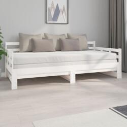 vidaXL fehér tömör fenyőfa kihúzható kanapéágy 2 x (90 x 200) cm (820373)