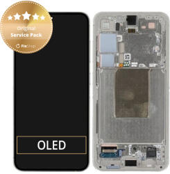 Samsung Galaxy S24 S921B - LCD Kijelző + Érintőüveg + Keret (Amber Yellow) - GH82-33287D Genuine Service Pack