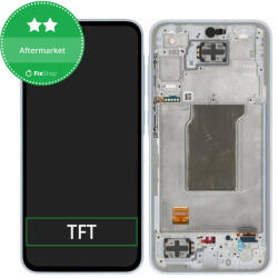 Samsung Galaxy A35 A356B - LCD Kijelző + Érintőüveg + Keret (Awesome Iceblue) TFT