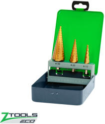 Z-TOOLS 030404-0015 lépcsős fémfúró készlet HSS, 3 darab (Ø 4-12, 4-20, 4-30 mm) (030404-0015)