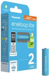 Panasonic Eneloop Lite DECT AAA 550 mAh akkumulátor BK-4LCCE/2DE x 2 db (PS-BK-4LCCE-2DE)