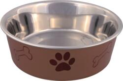 TRIXIE castron inox cu invelis din plastic cu model de labuţe (0.4 l / 14 cm) (25242)