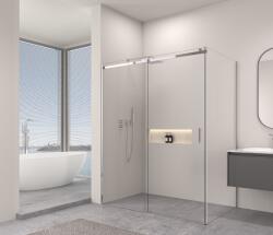 Erga Lynn, tolóajtós zuhanykabin 120 (ajtó) x 100 (fal) x 195 cm, 8mm átlátszó üveg, króm profil, ERG-V02-LYNN-D120G100-CL-CR (ERG-V02-LYNN-D120G100-CL-CR)