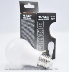 V-TAC Bec led VTAC NEW A60 E27 8.5W lumina rece**TVLed (VTAC 217262)