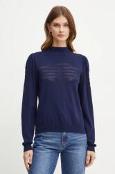 TWINSET pulóver könnyű, női, lila, félgarbó nyakú, 242TP3722 - sötétkék XS