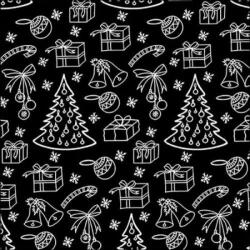 Ambiente Outlined ornaments black papírszalvéta 33x33cm, 20db-os