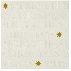Easy Life Christmas letters off white papírszalvéta 33x33cm, 20 db-os