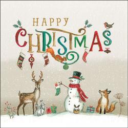 Ambiente Happy Christmas papírszalvéta 33x33cm, 20db-os