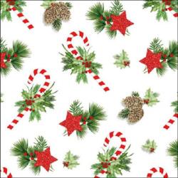 Ambiente Ornaments For X-Mas papírszalvéta 33x33cm, 20db-os