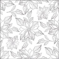 Ambiente Poinsettia outline silver papírszalvéta 33x33cm, 20db-os - szep-otthon