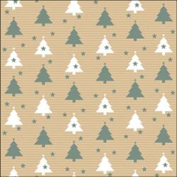 Ambiente Trees and stars sage papírszalvéta 33x33cm, 20db-os