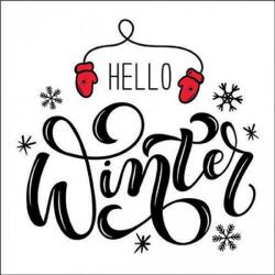 Ambiente Hello winter papírszalvéta 33x33cm, 20db-os - szep-otthon