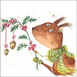 Ambiente Funny squirrel papírszalvéta 33x33cm, 20db-os