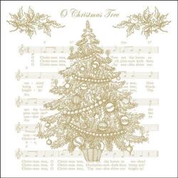 Ambiente Christmas Tree Gold papírszalvéta 33x33 cm, 20 db-os