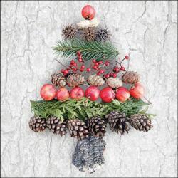 Ambiente Deco tree grey papírszalvéta 33x33cm, 20db-os