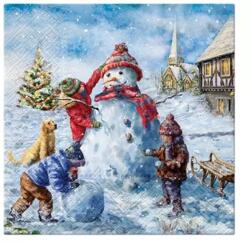PPD Snowman fun papírszalvéta 33x33 cm, 20db-os