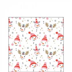 Ambiente Funny snowmen papírszalvéta 25x25cm, 20db-os