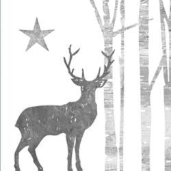 PPD Mystic Deer Silver White papírszalvéta 33x33cm, 20 db-os