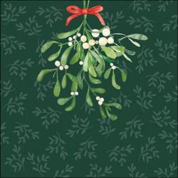 Ambiente Hanging mistletoe green papírszalvéta 33x33cm, 20db-os