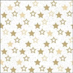 Ambiente Stars All Over Gold papírszalvéta 33x33 cm, 20 db-os