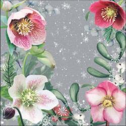 Ambiente Helleborus Orientalis Grey papírszalvéta 33x33cm, 20 db-os
