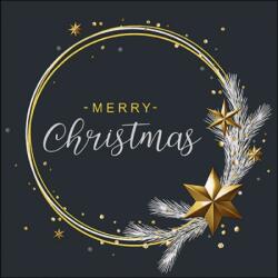 Ambiente Wishing Ring Black papírszalvéta 33x33cm, 20db-os - szep-otthon