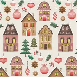 Ambiente Christmas at home cream papírszalvéta 33x33cm, 20db-os