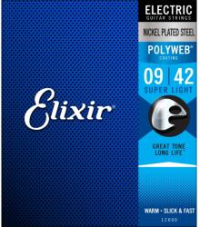 Elixir 12000 POLYWEB Super Light, Струни за електрическа китара 09-42 (PW09-42E)