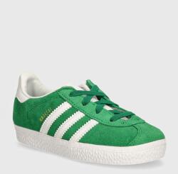 adidas Originals gyerek velúr sportcipő GAZELLE CF EL zöld, IH0363 - zöld 25.5